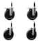 Service Caster 6'' Phenolic Swivel 3/4'' Expand Stem Caster Set 2 Total Lock Brakes, 4PK SCC-EXTTL20S615-PHS-2-S-2-34 - alternate 1